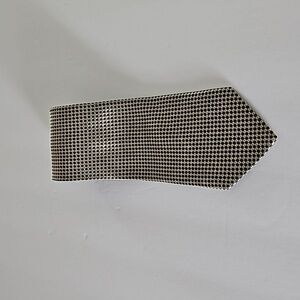 Mattino Men's 100% Silk Tie 58"×4" Navy  Silver